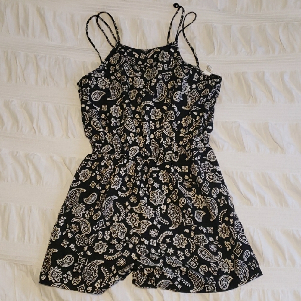 Halter Top Patterned Romper